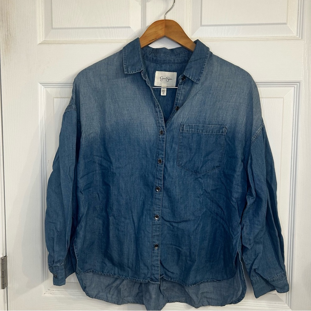 Jessica Simpson Indigo Denim Blouse